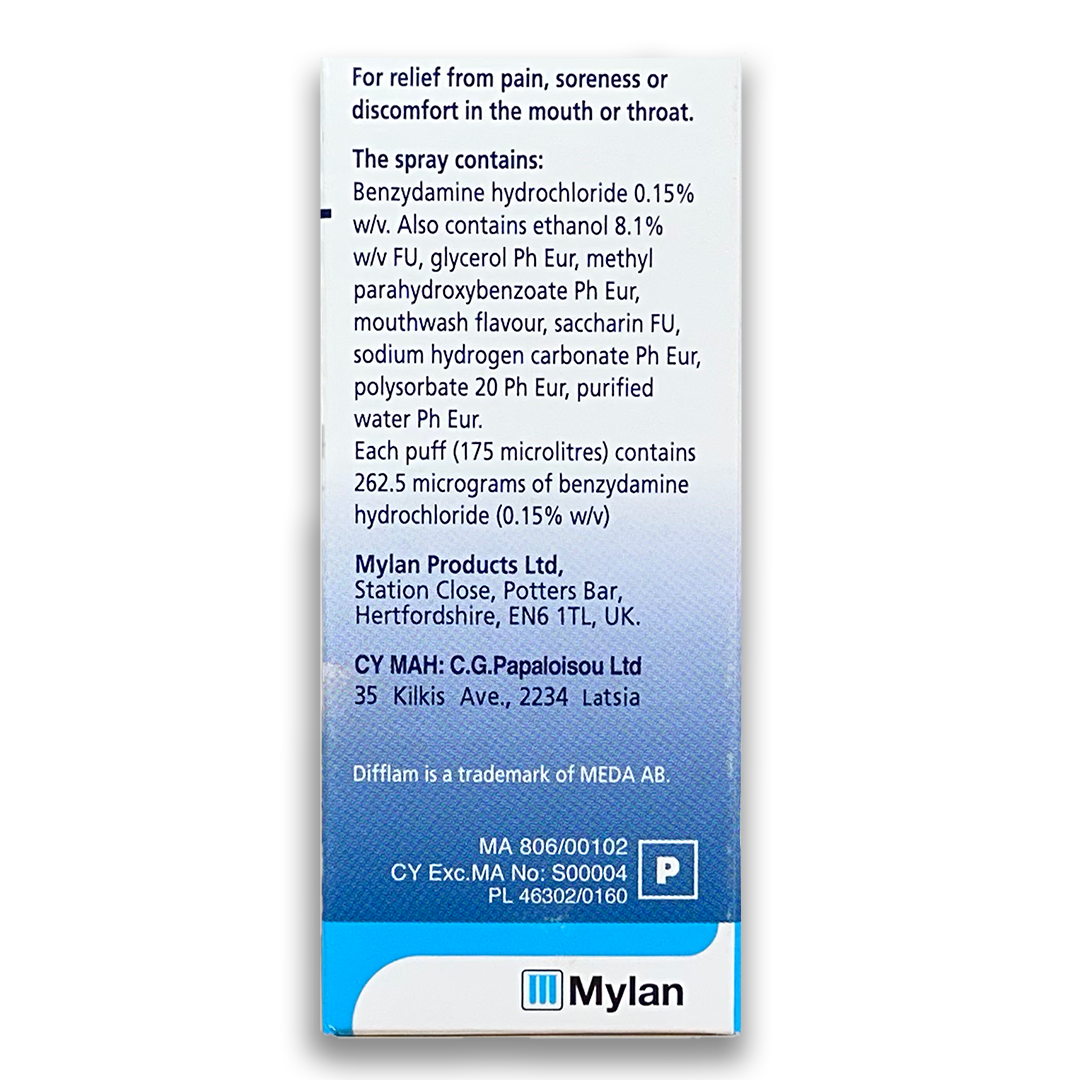 Difflam 0.15% Oral Spray.