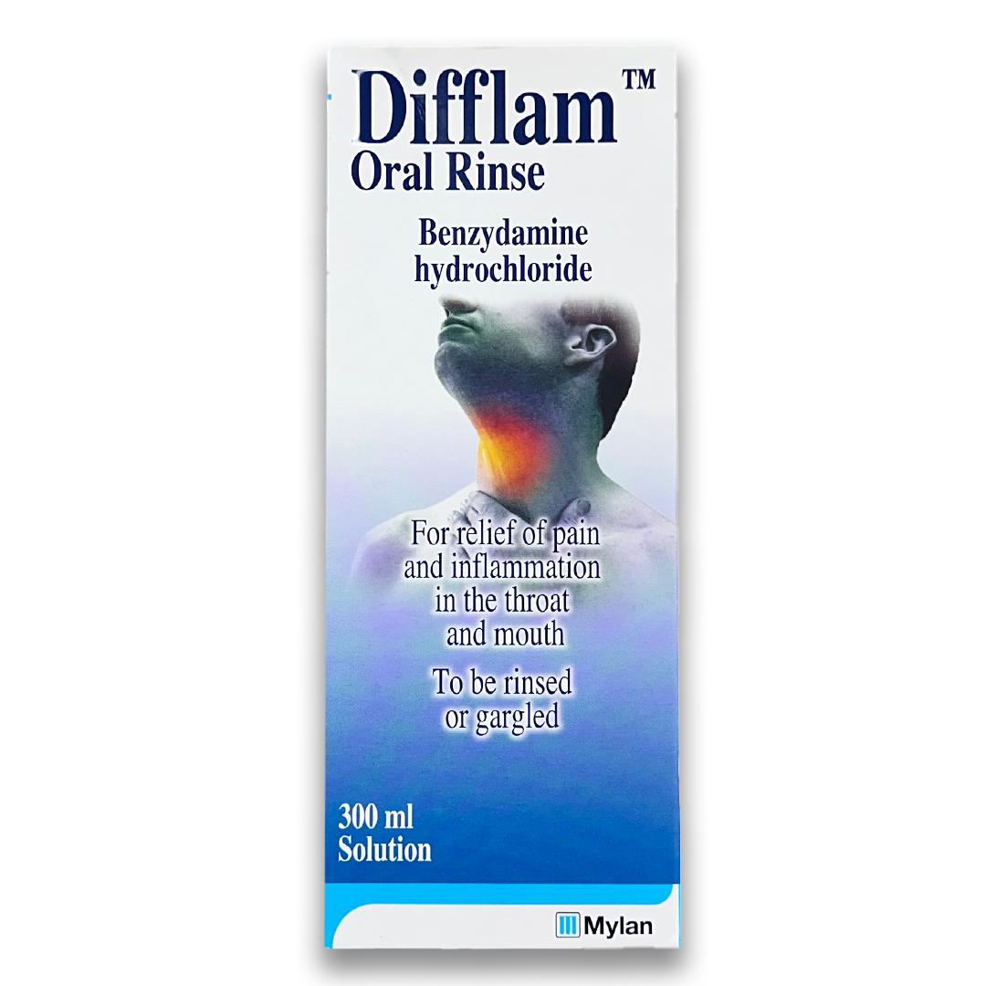 Difflam Oral Rinse 0.15% Solution.