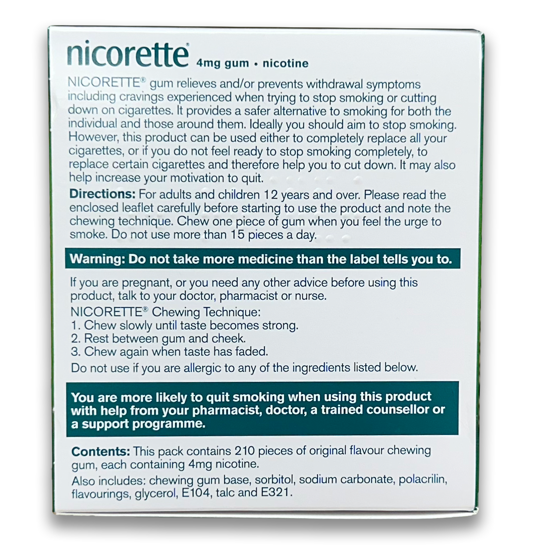 Nicorette gum (Nicotine).