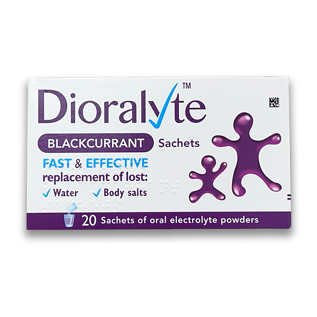 Dioralyte Blackcurrant Sachets.