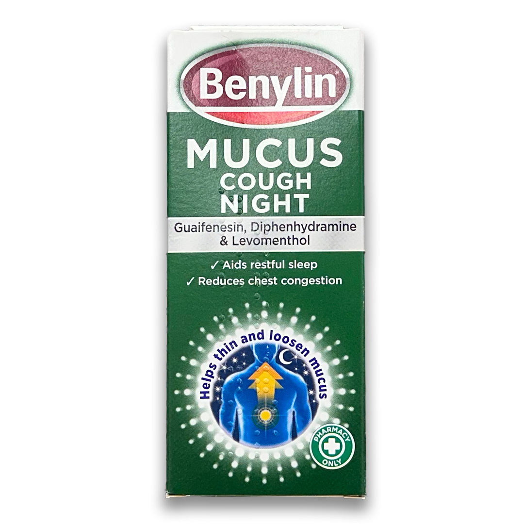 Benylin Mucus Cough Night Syrup.