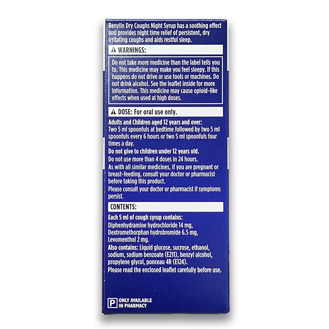 Benylin Dry Coughs Night Syrup.