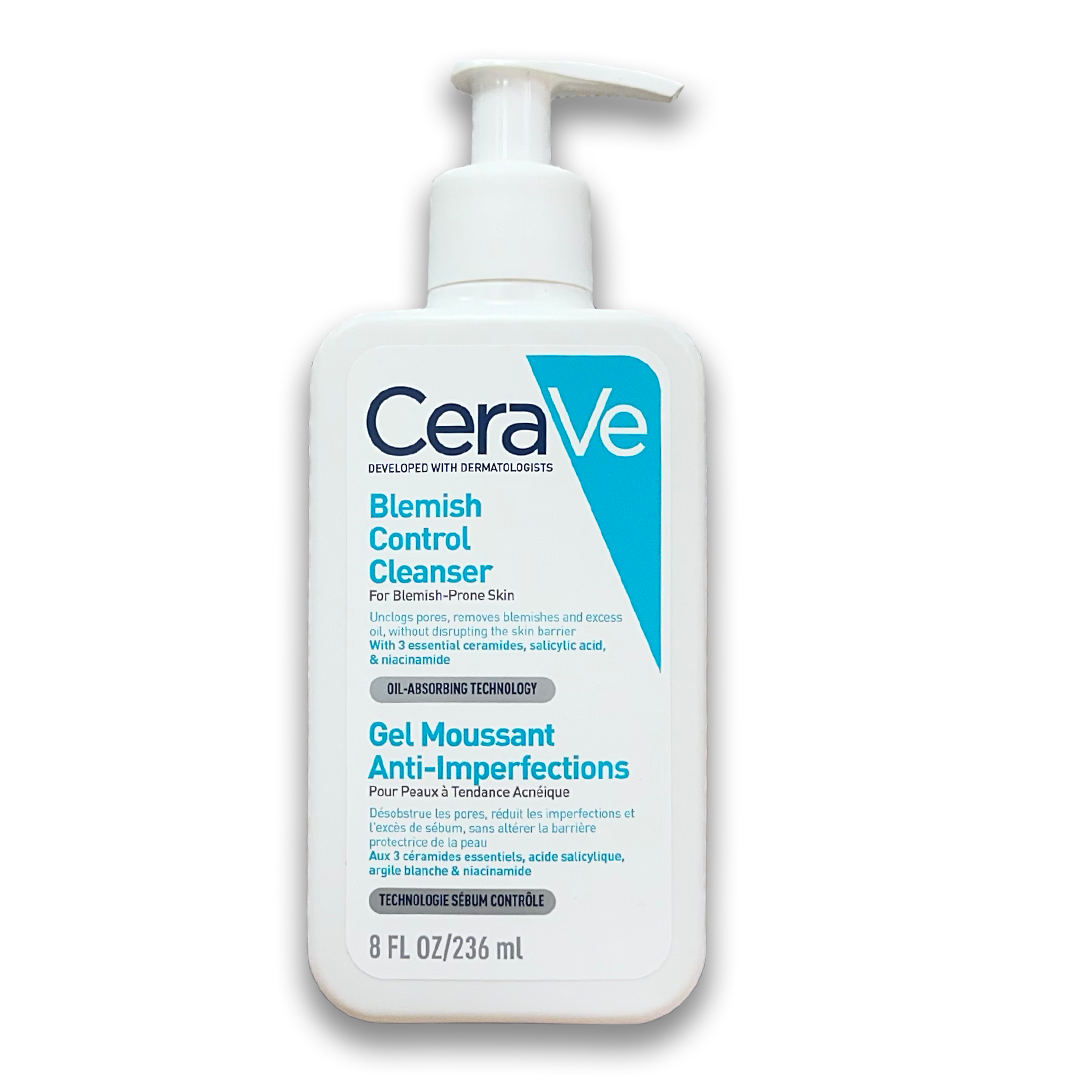 CeraVe Blemish Control Face Cleanser with 2% Salicylic Acid & Niacinamide.