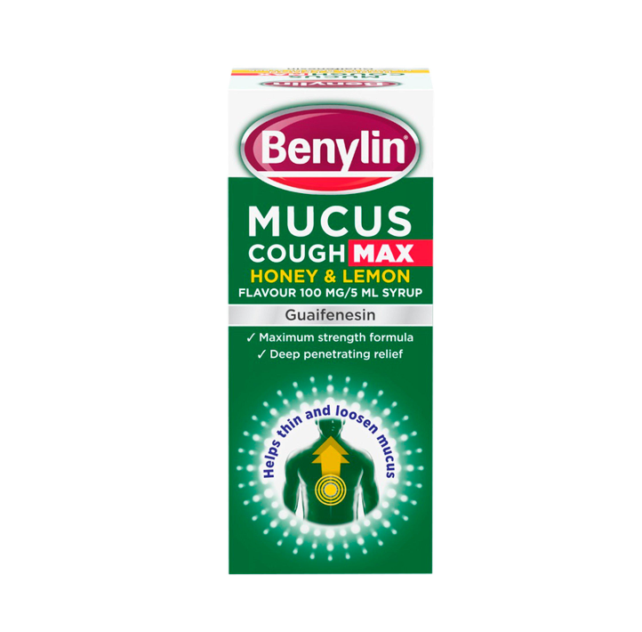Benylin Mucus Cough MAX 100mg/5ml Syrup - Honey and Lemon