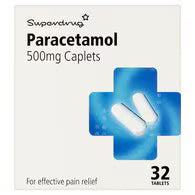 Superdrug Paracetamol 500mg Caplets X 32.