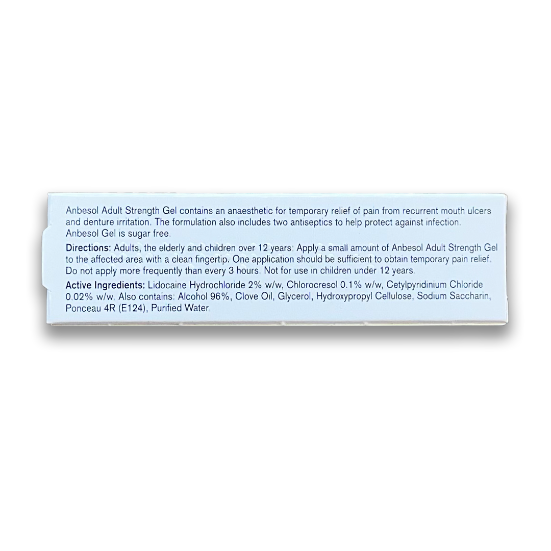 Anbesol Adult Strength Gel.