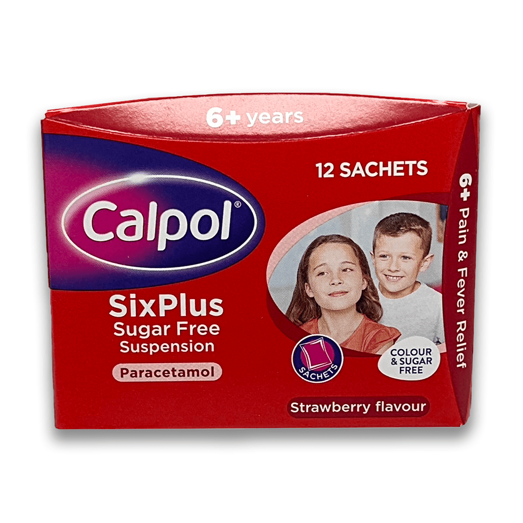 Calpol SixPlus Sugar Free Suspension Strawberry Flavour - Rightangled