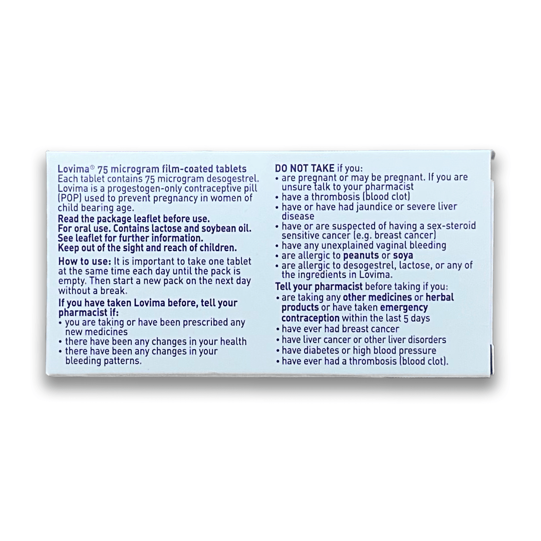 Lovima 75 Micrograms Film - coated - Rightangled