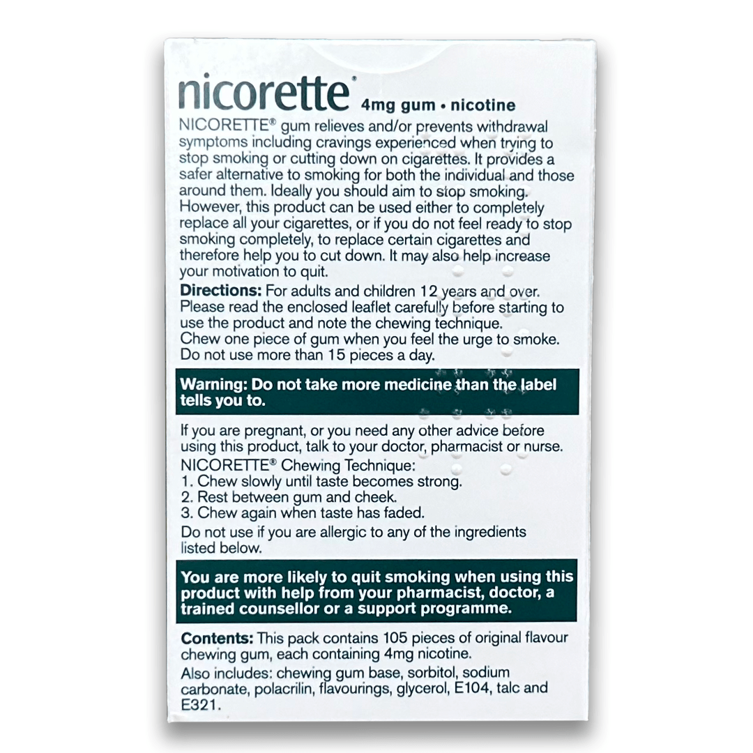 Nicorette gum (Nicotine) - Rightangled