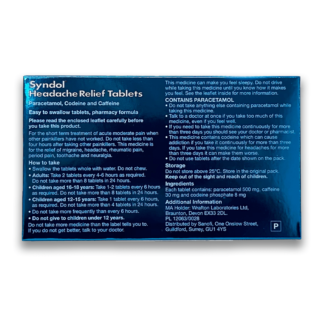 Syndol Tablets - Rightangled