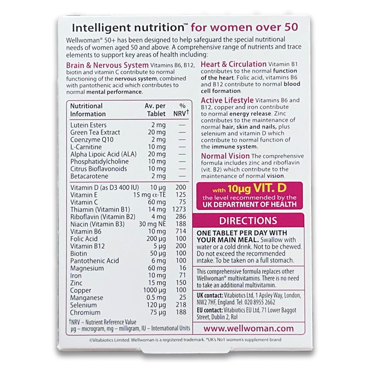 Wellwoman 50+ - Rightangled