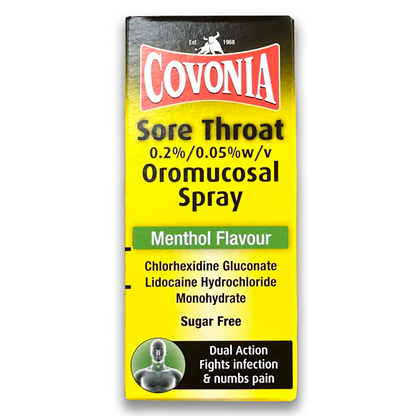 Covonia Sore Throat 0.2%/0.05% Oromucosal Menthol Spray