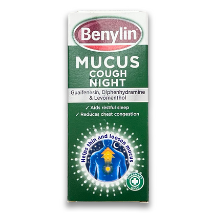 Sirop de nuit contre la toux et le mucus Benylin