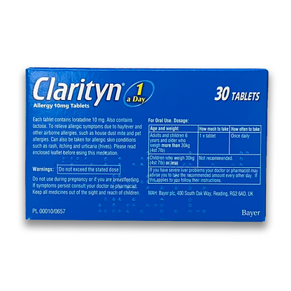 Clarityn Allergie 10mg - 30 Comprimés