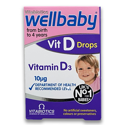 Vitabiotics Wellbaby Vit D Drops -30 ml - Birth to 4 Years