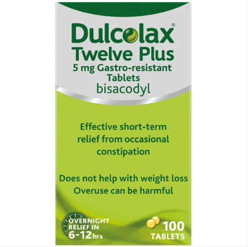 Dulcolax Twelve Plus 5mg G/R 100 Tablets