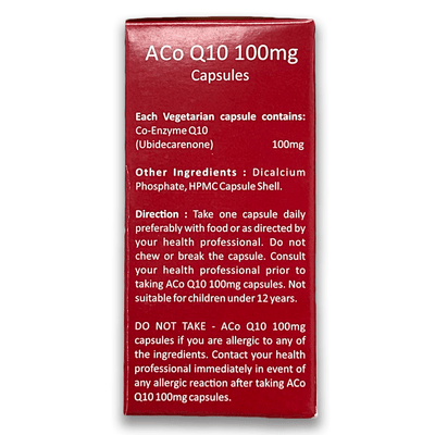 ACo Q10 100mg Capsules - Rightangled