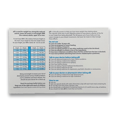 Alli 60mg Capsules - Rightangled