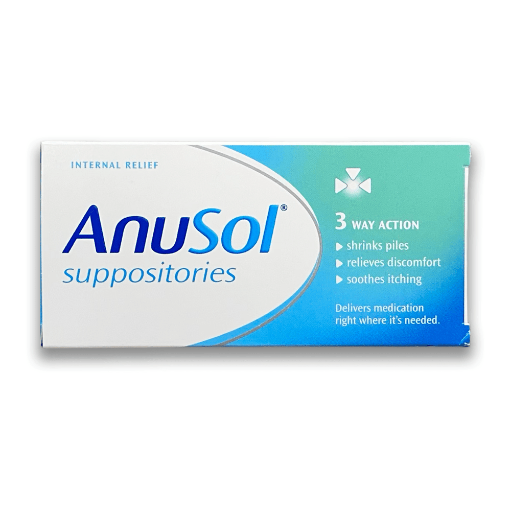 Anusol Components Anusol Suppositories for Internal Piles Relief - Pack of 12 – Rightangled