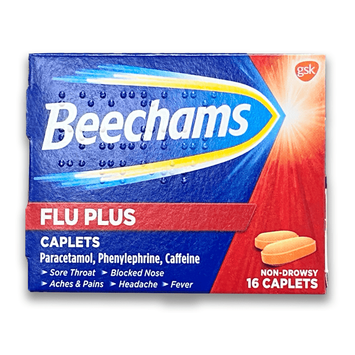 Flu Pro Plus Beechams Flu Plus Caplets - Relief from Cold & Flu Symptoms – Rightangled