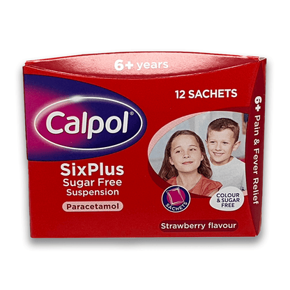 Calpol SixPlus Sugar Free Suspension Strawberry Flavour - Rightangled