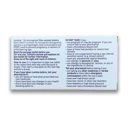 Lovima 75 Micrograms Film - coated - Rightangled