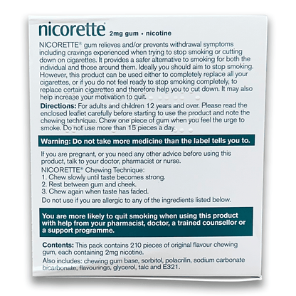Nicorette gum (Nicotine) - Rightangled