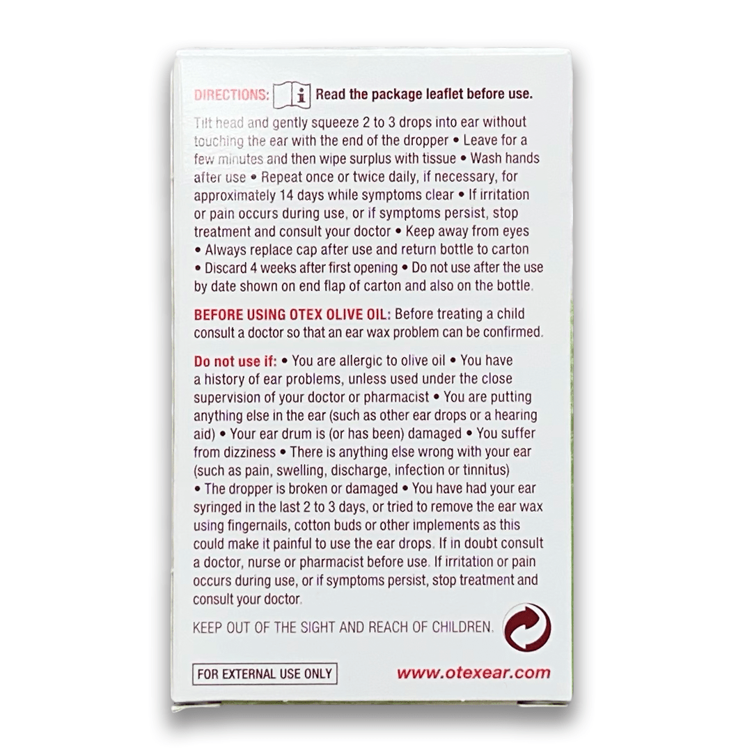 Otex Olive Oil Ear Drops - Rightangled