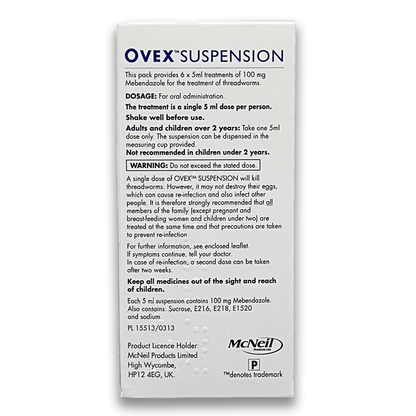 Ovex Suspension 30ml Family Pack - Rightangled
