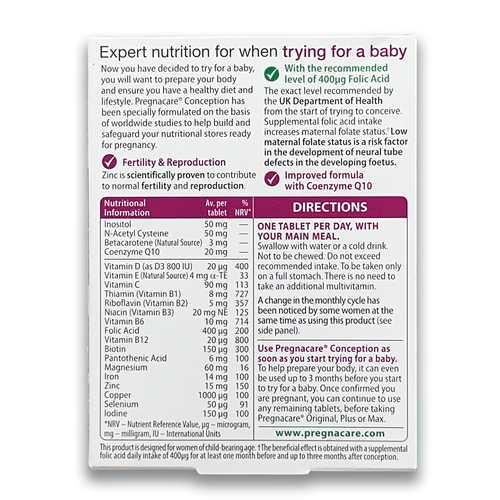 Pregnacare Before Conception - Multivitamins for Pregnancy – Rightangled