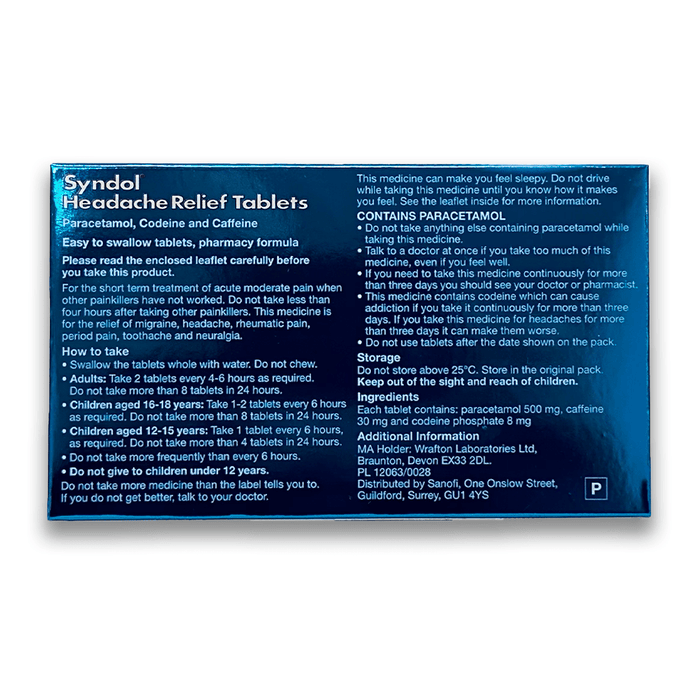 Syndol Pain Relief - Fast Acting Headache & Migraine Support – Rightangled