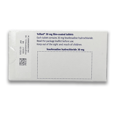 Telfast film - coated tablets Age 6 - 11 - Rightangled