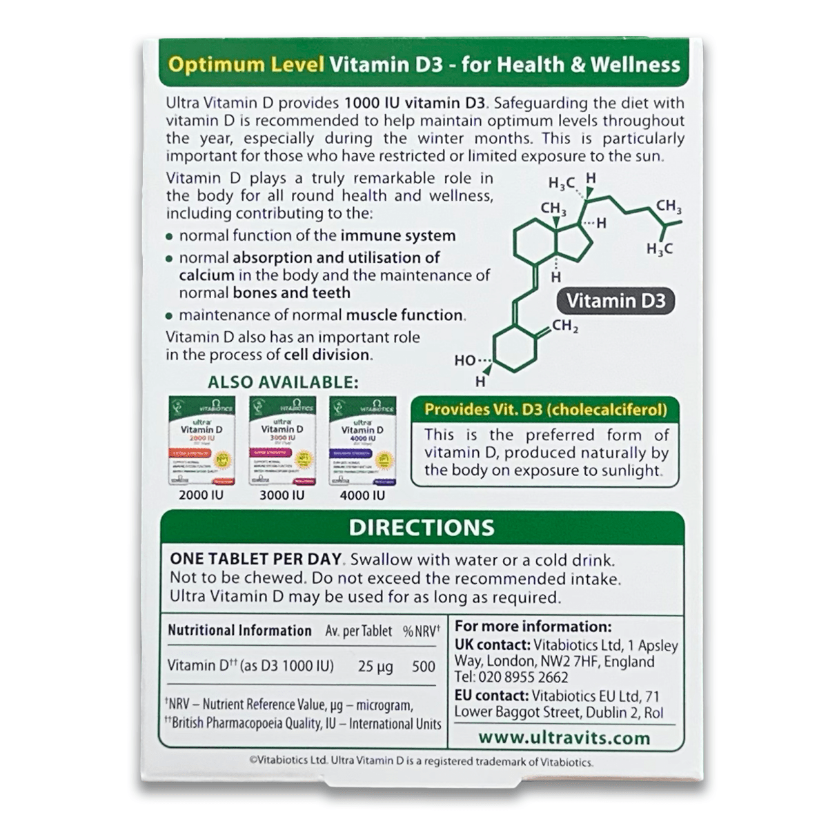 Ultra Vitamin D 1000IU - Rightangled