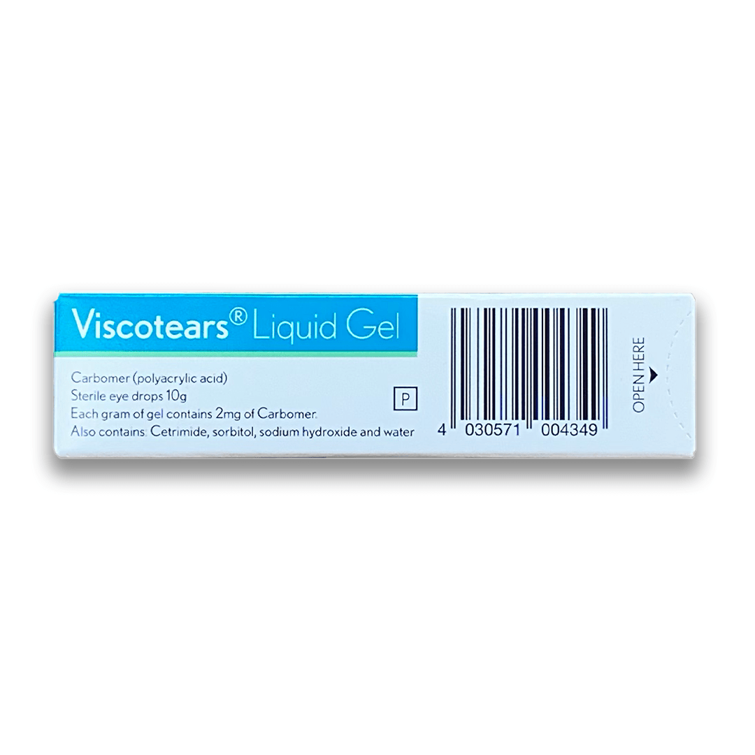 Viscotears Liquid Gel Sterile Eye Drops - 10g - Rightangled