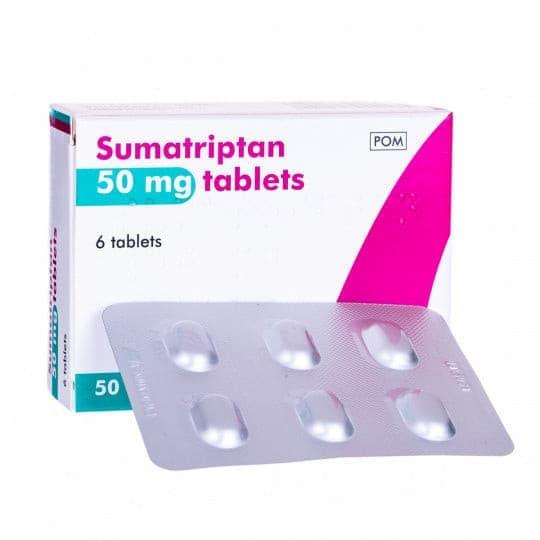 Buy Sumatriptan 50mg Tablets Migraine Rightangled