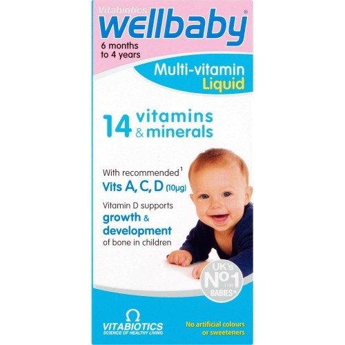 Vitabiotics Wellbaby Multi-Vitamin Liquid 6 Months to 4 Years 150ml - Rightangled